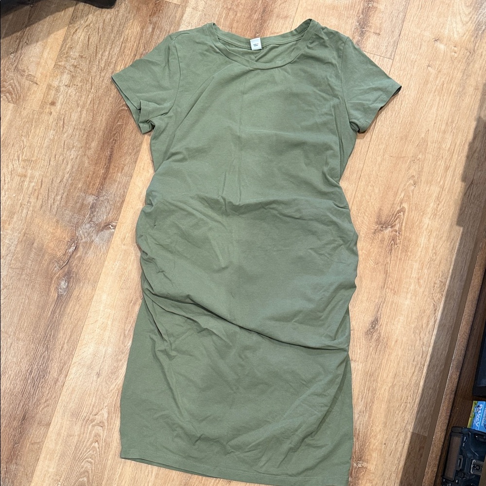 Old Navy Olive Green T-Shirt Dress